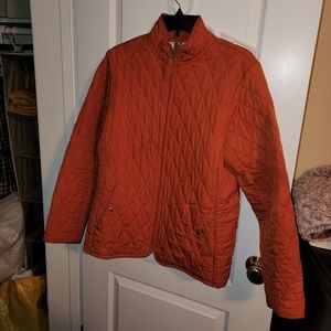 Orange Lands End fall jacket